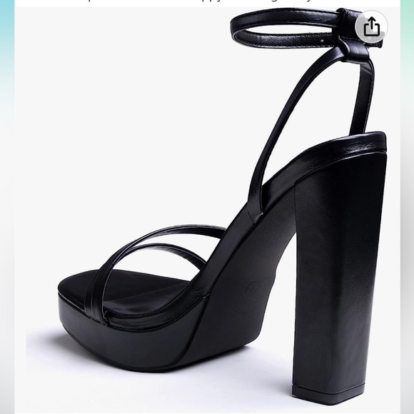 GENSHUO Women's Platform Chunky High Heels - Picture 2 of 4